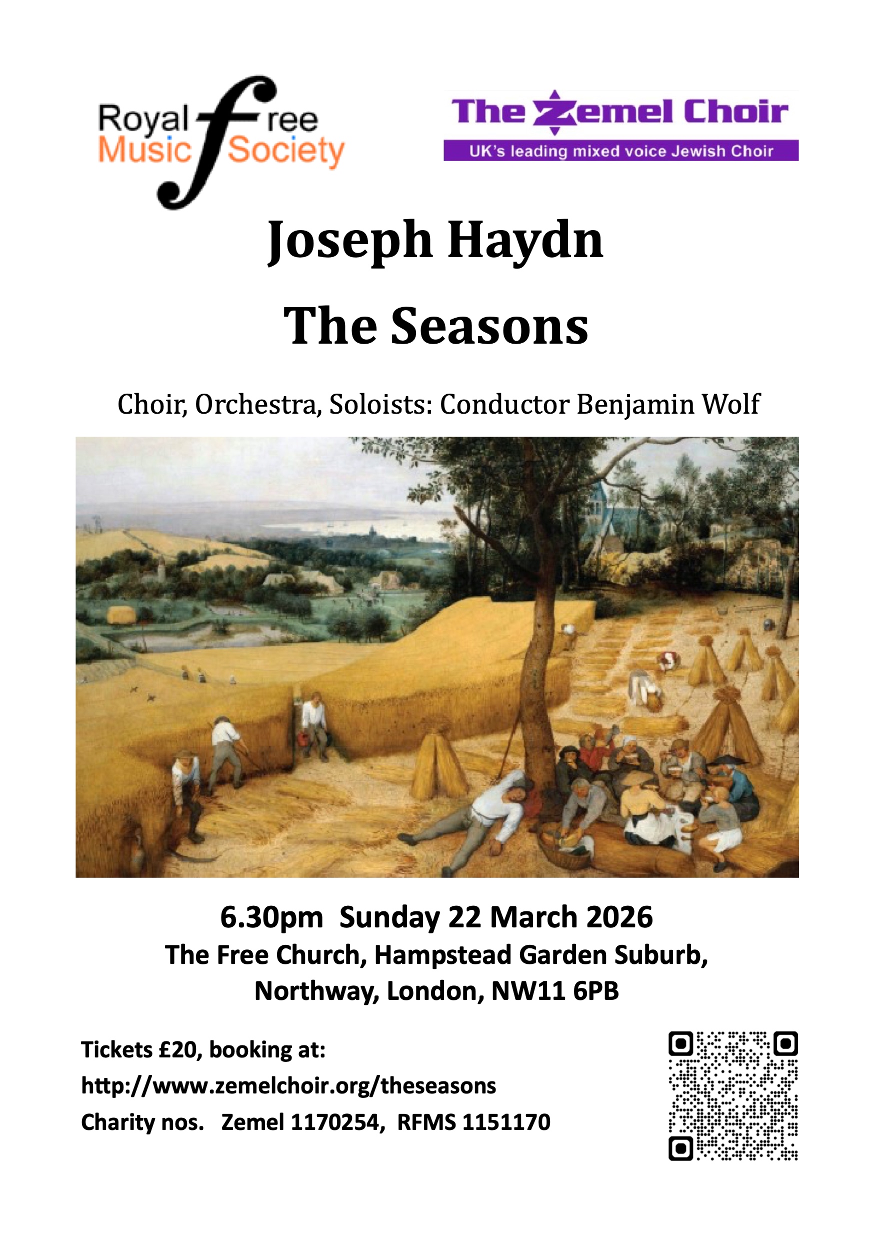 Joint Performance with the Royal Free Music Society of the Seasons by Haydn Joint Performance with the Royal Free Music Society of the Seasons by Haydn